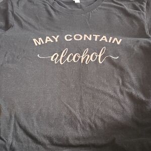 Black Graphic Tee with Fun Slogan